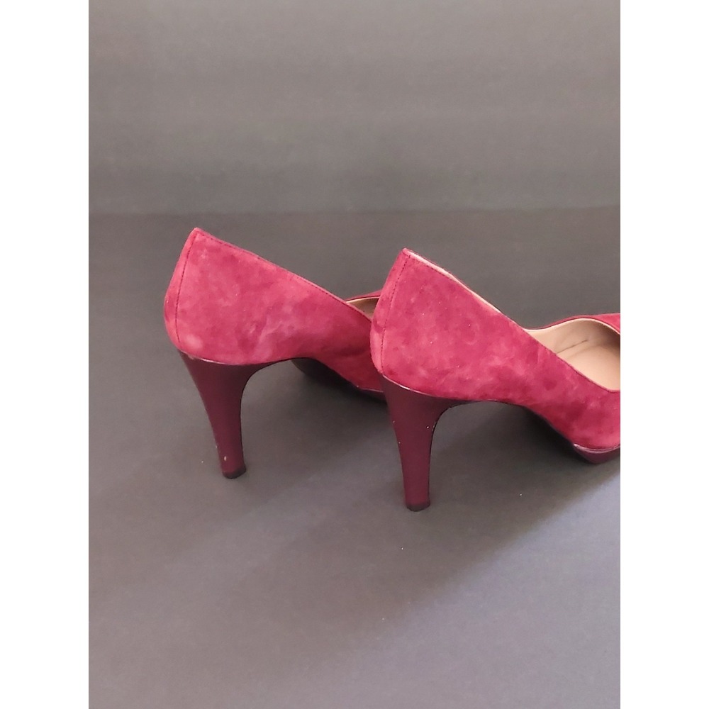 Franco Sarto Suede Women's Heel‎ Size 8M Burgundy - Picture 4 of 6